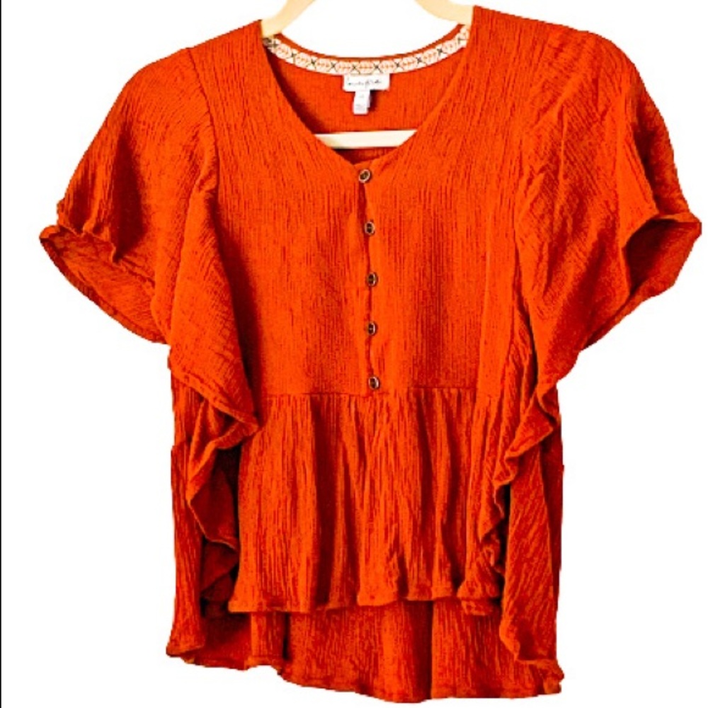 ⭐️Love, Fire orange babydoll top